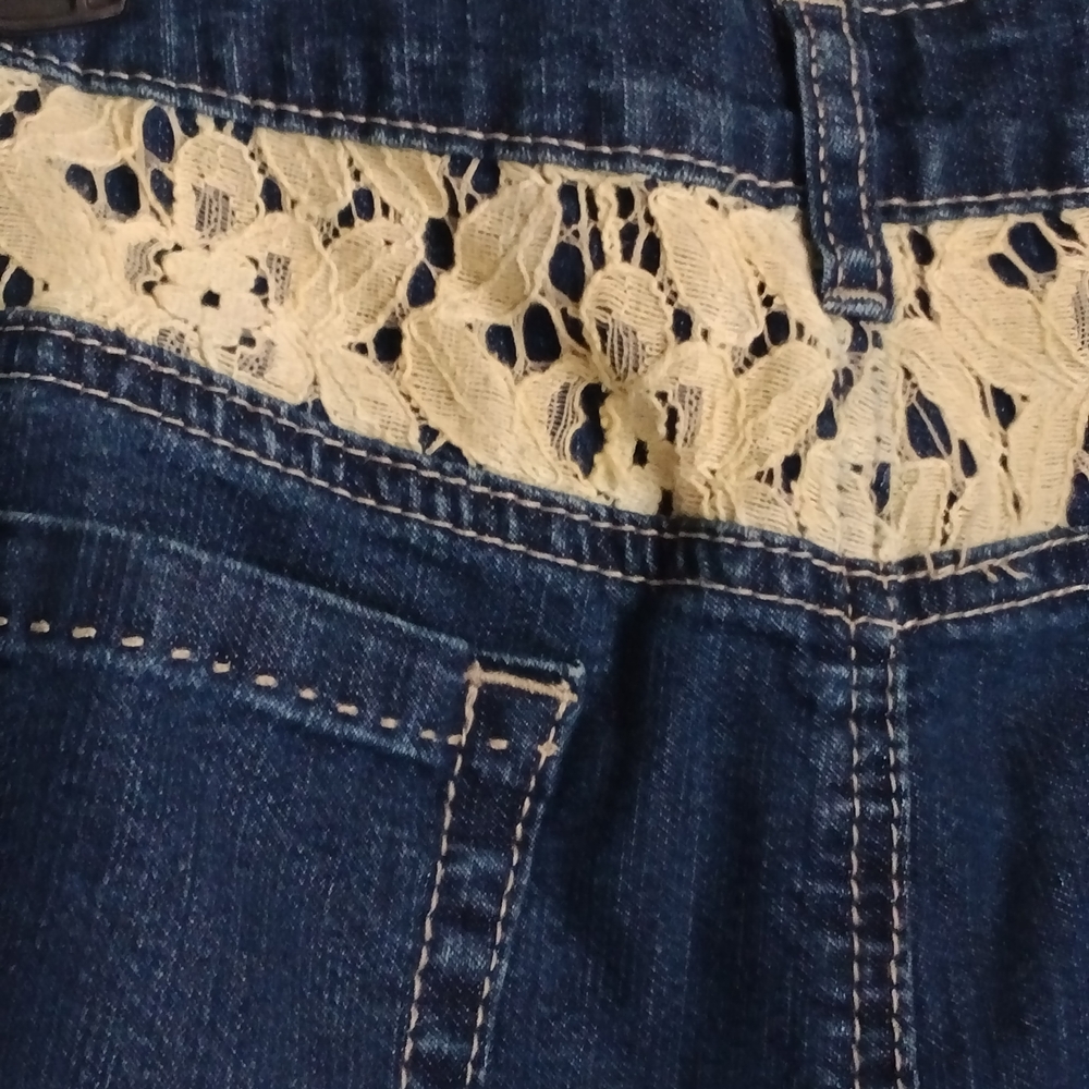 Cato Skirt Women 18W Blue Denim Jean Academia Office Casual Preppy Versatile Y2K - Picture 3 of 4